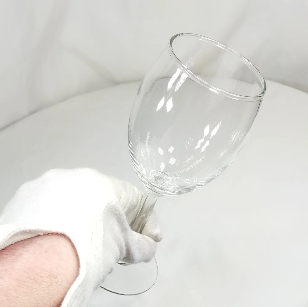 Elegant Clear Hexagonal Stem Wine Glass Water Goblet